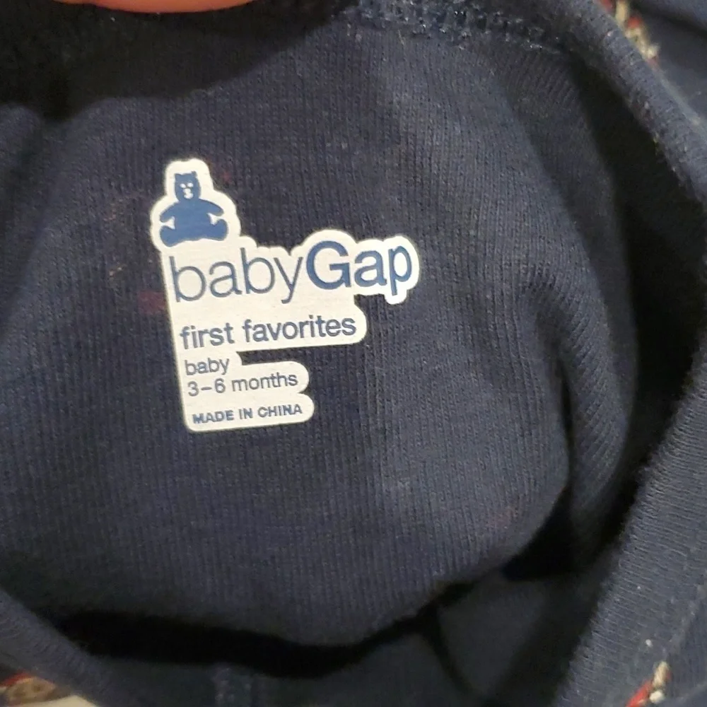 Baby Gap Christmas Dog Footed one piece 3-6 months